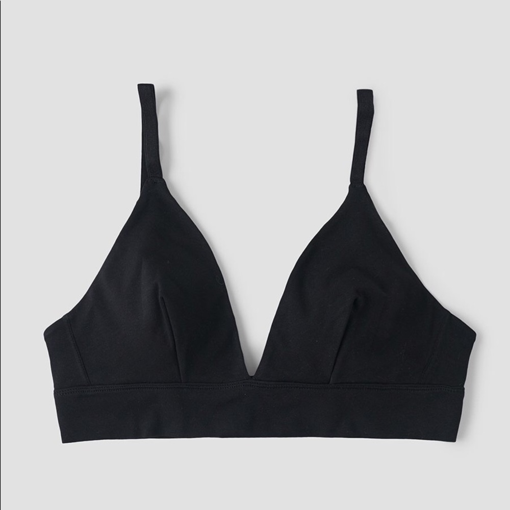 Organic Basics Triangle Bra in Black (NWOT)